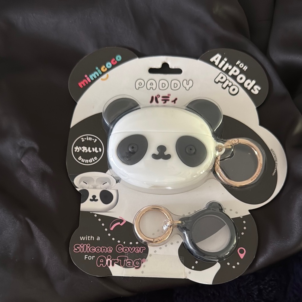 Mimicoco Panda AirPods Pro Case with AirTag Cover